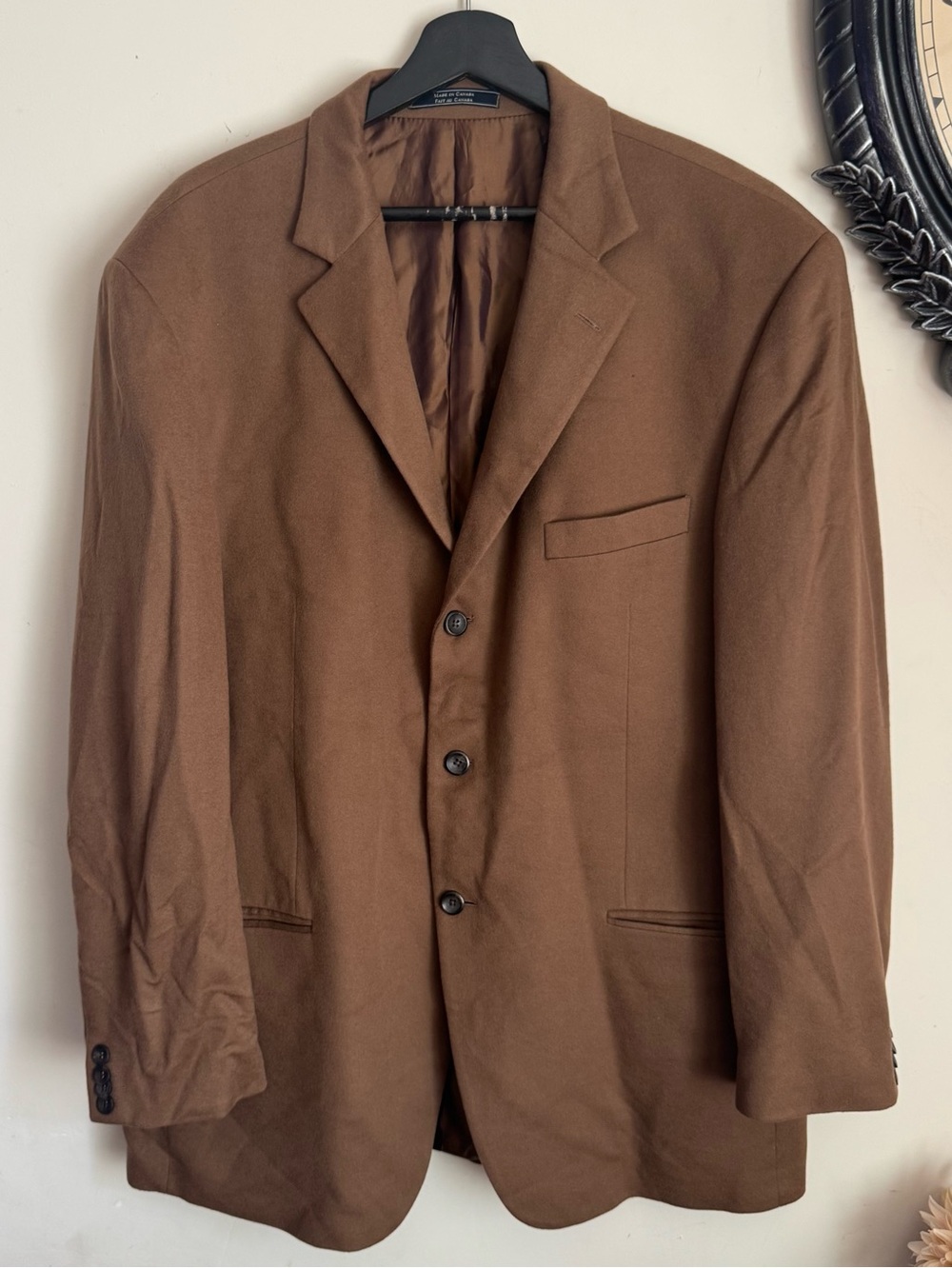 Holt Renfrew By Loro Piana 100% Cashmere Blazer Coat Union Made In Canada.